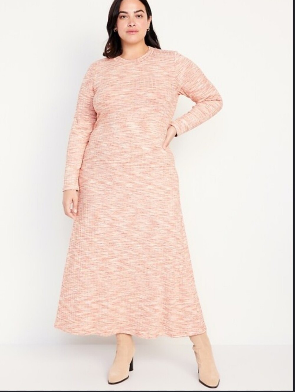 Old Navy Rib Knit Fit And Flare Maxi Dress